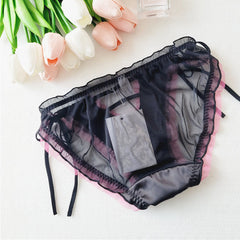 Black And Pink Ruffle Panties