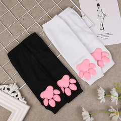 3D Cat Paw Fingerless Gloves