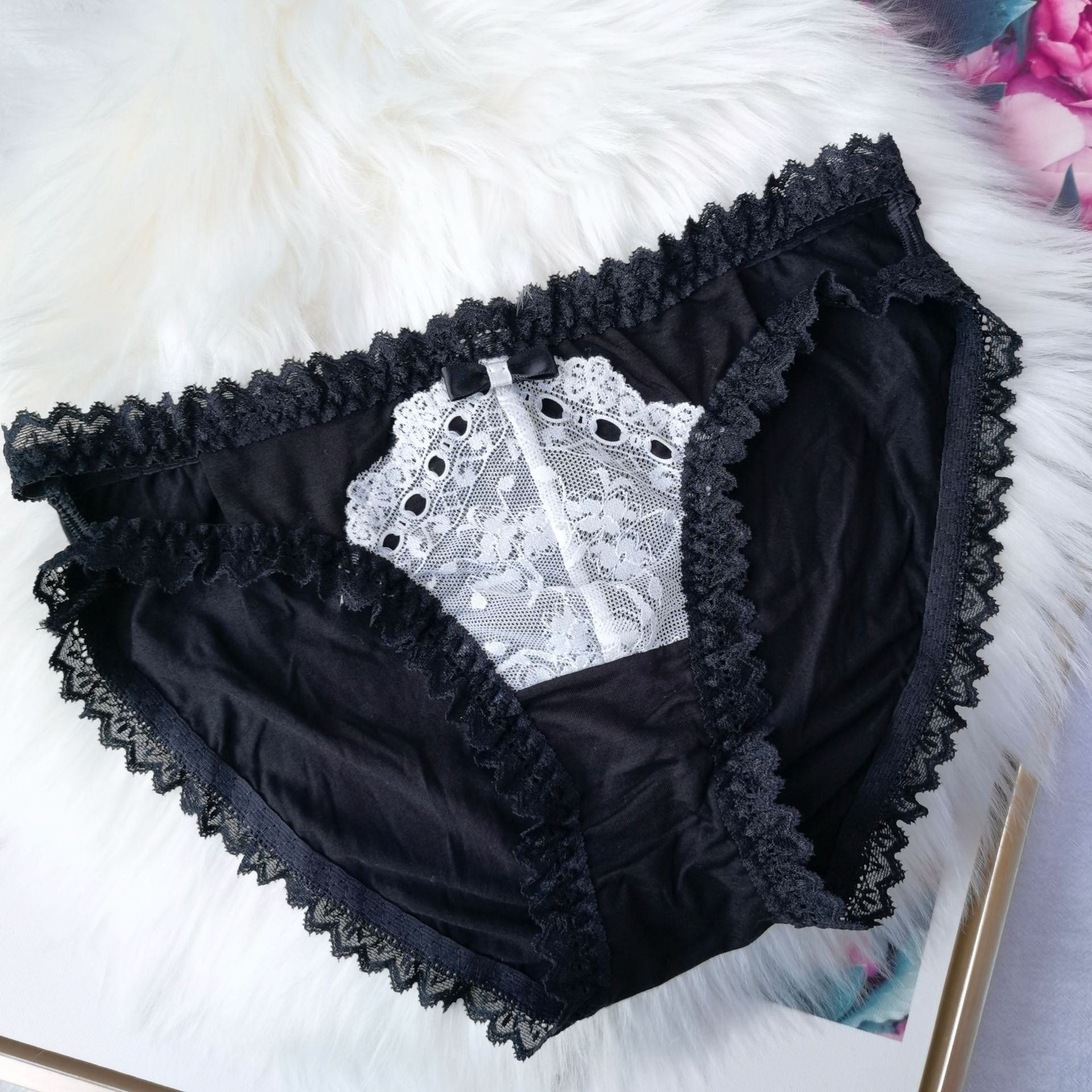 Black Anime Maid Panties