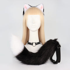 Cat Ears And Tail With Collar Set