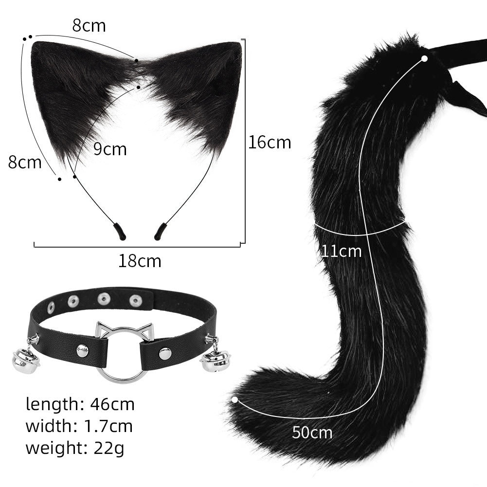 Cat Ears And Tail With Collar Set