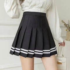 Femboy Pleated Skirt With Stripes