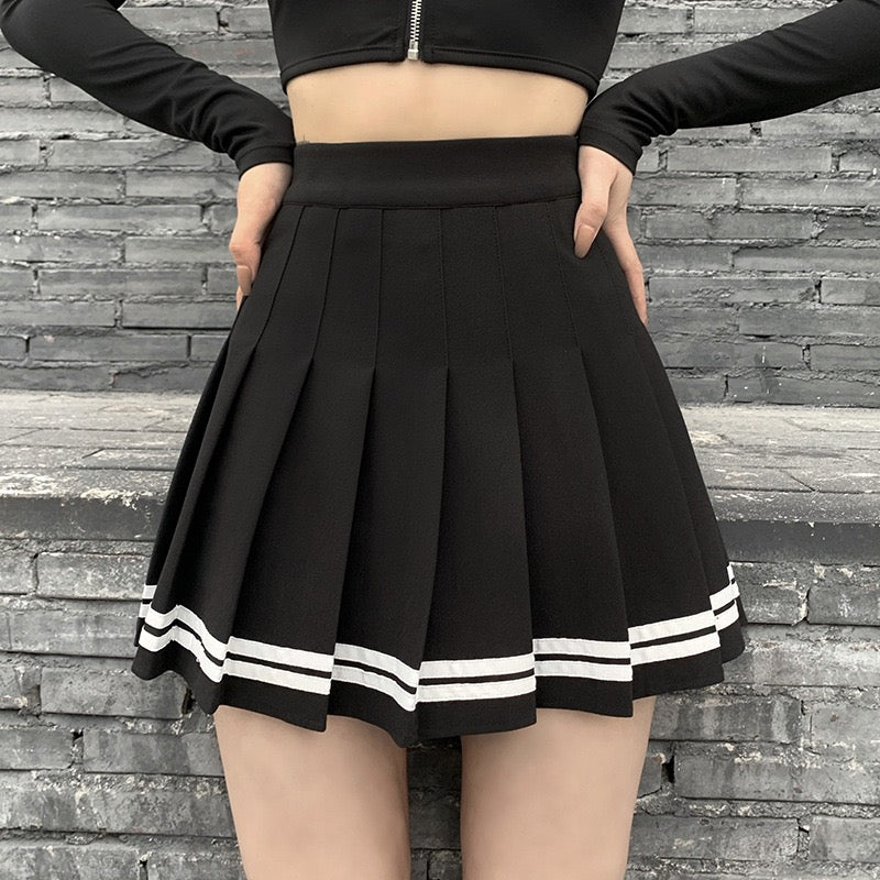 Femboy Pleated Skirt With Stripes