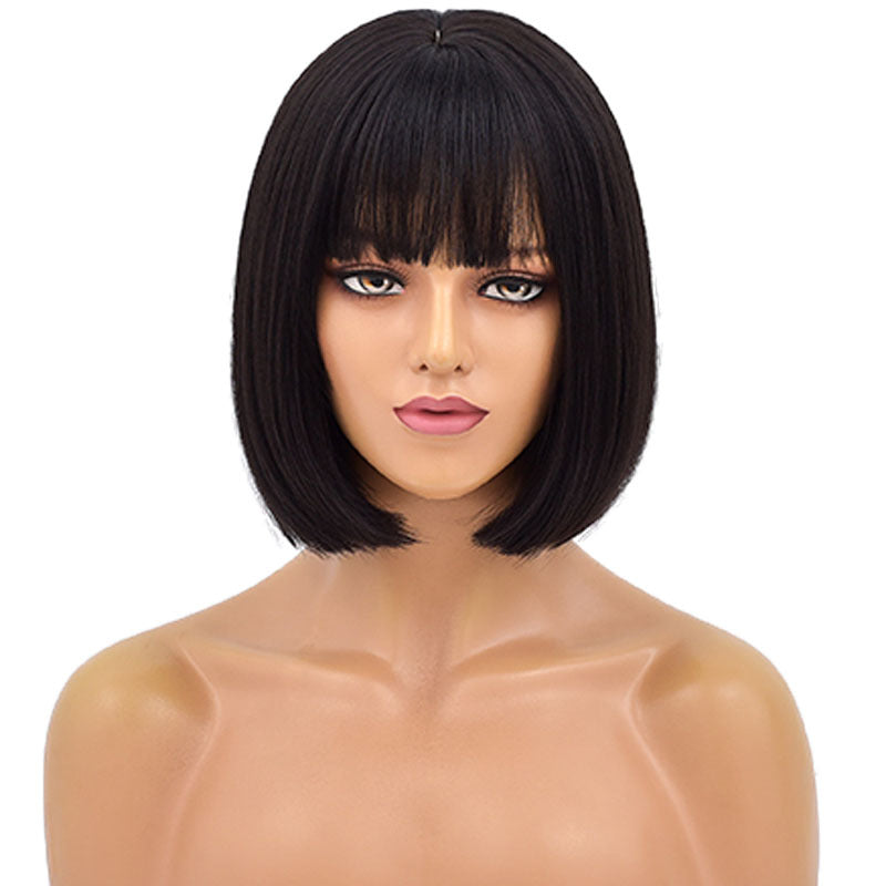 Femboy Short Bob Wig With Bangs