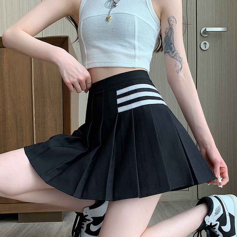 Pleated Knee Length Skirt