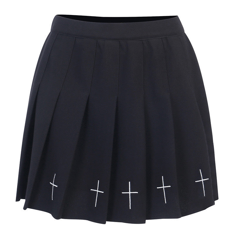 Femboy Pleated Skirt With Cross