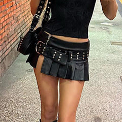 Black Punk Mini Skirt