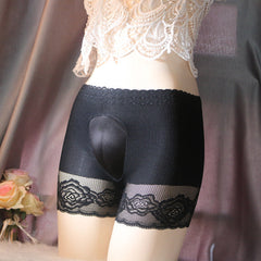 Sexy Black Camel Toe Boyshort Panty