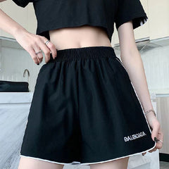 Black Shorts With White Stripe