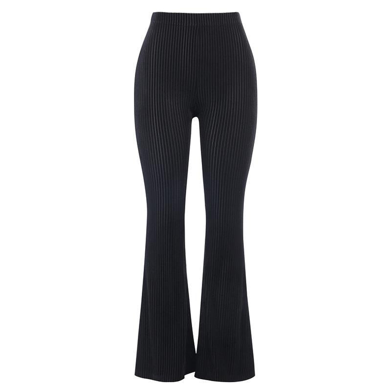 Black Velvet Flare Pants