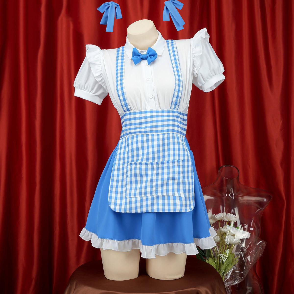 Blue And White Maid Dress Lingerie