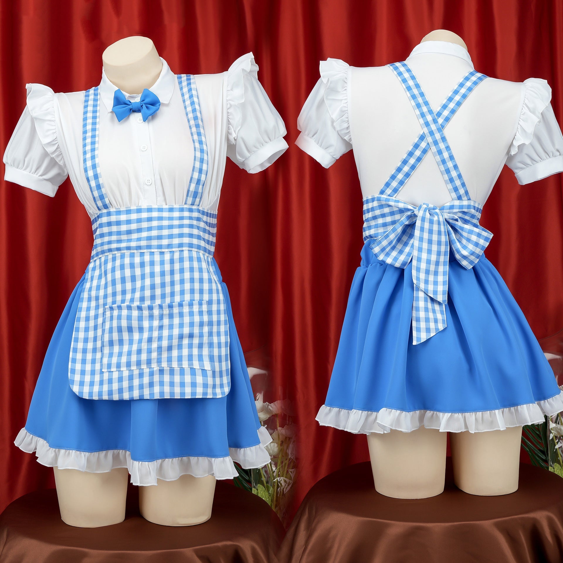 Blue And White Maid Dress Lingerie