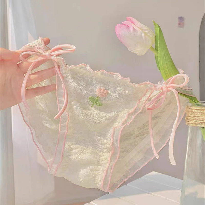 Pink Tulip Lace Panties