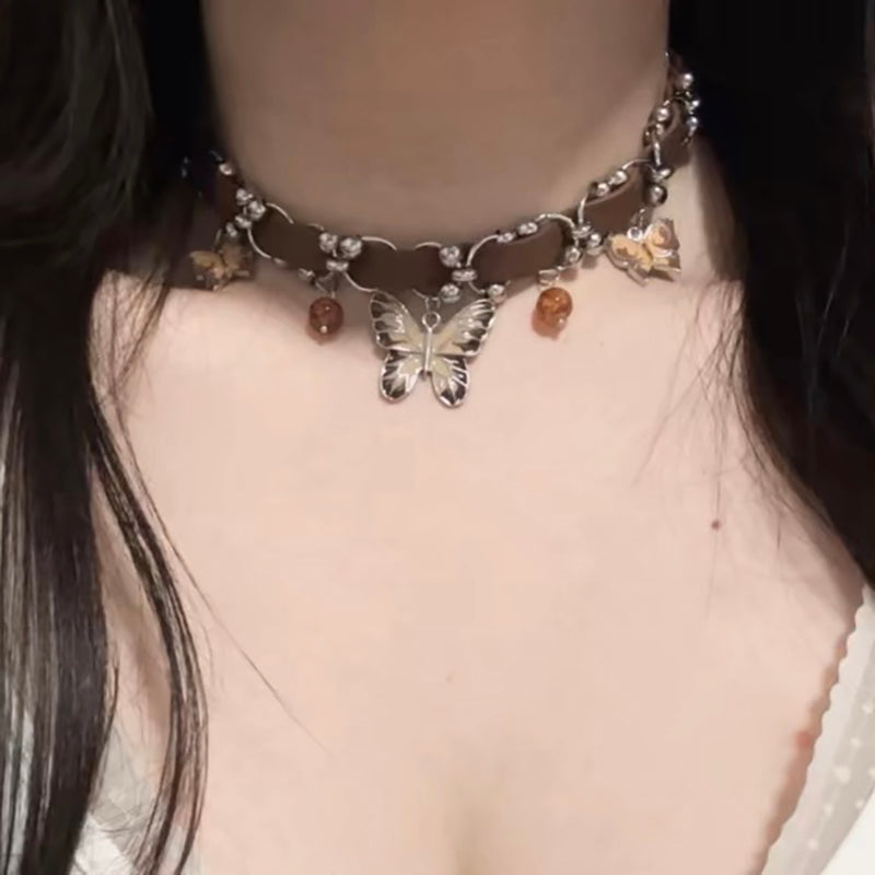 Brown Butterfly Choker