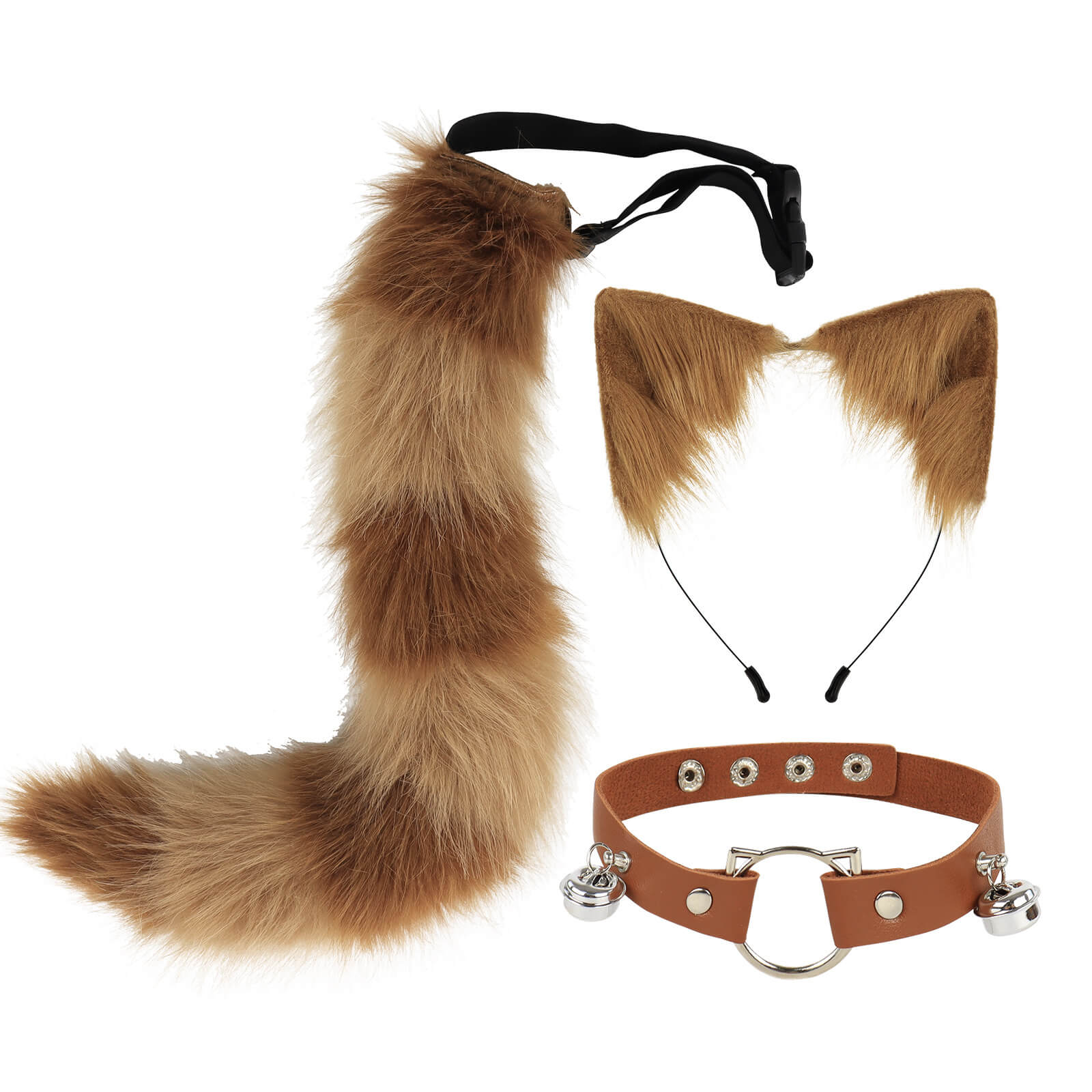 Cat Ears And Tail With Collar Set