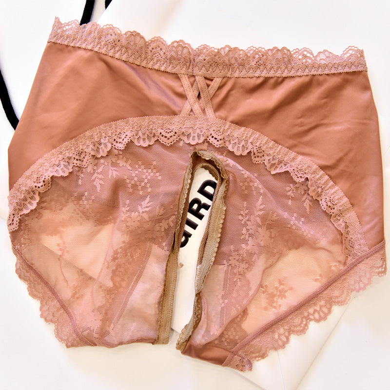 Satin Sissy Crotchless Panties