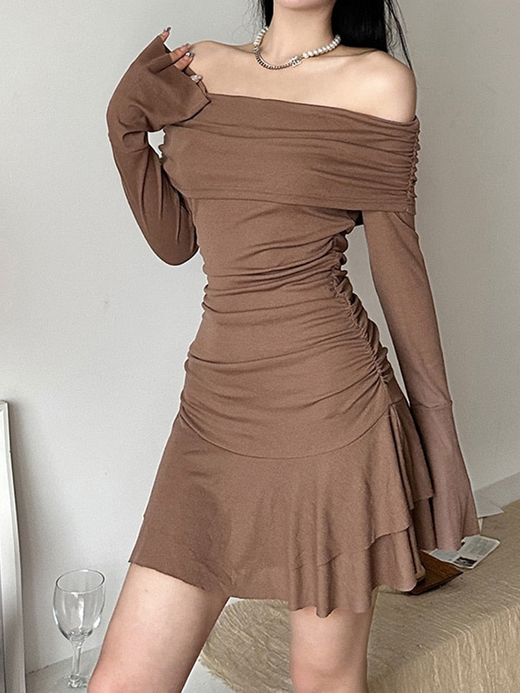 Casual Brown Slim Women Dresses - Kaysmar