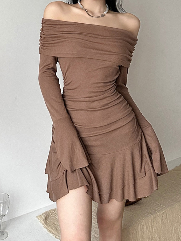 Casual Brown Slim Women Dresses - Kaysmar