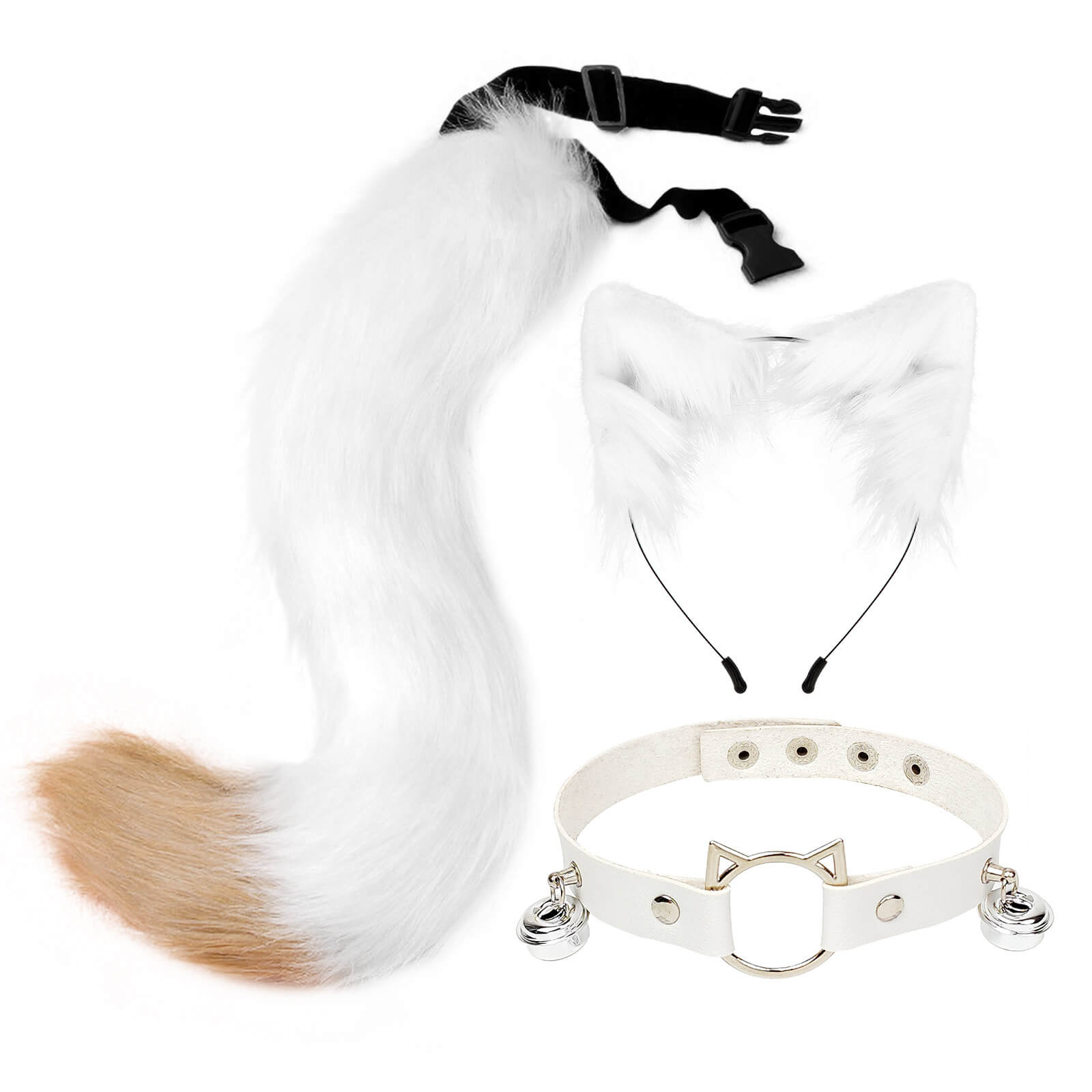 Cat Ears And Tail With Collar Set