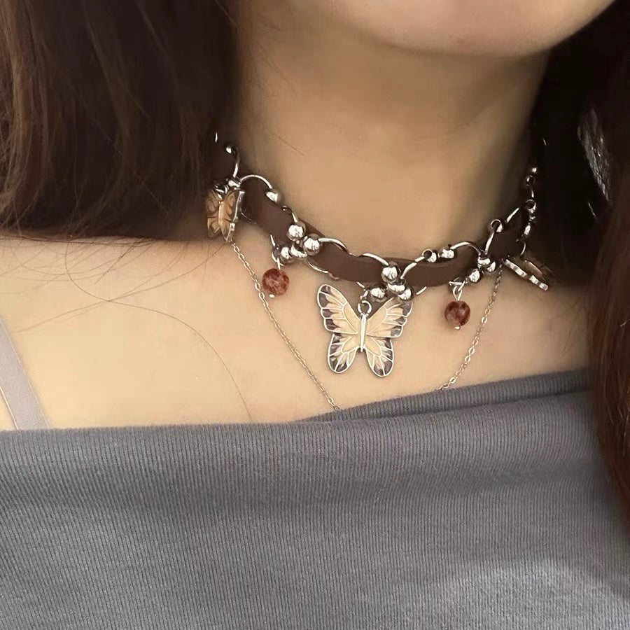 Brown Butterfly Choker