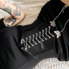 Corset Belt With Butterfly Chain