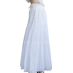 Cotton White Long Skirt