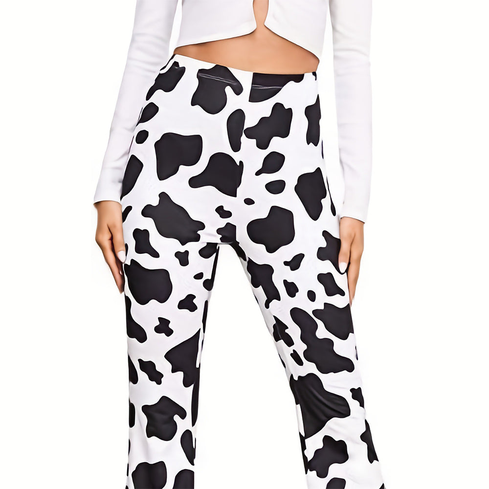 Cow Print Flare Pant