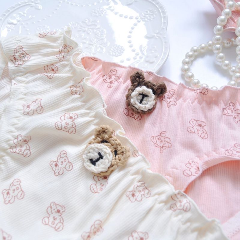 Cute Bear Print Cotton Panties