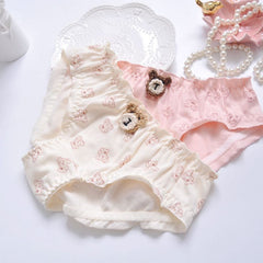 Cute Bear Print Cotton Panties