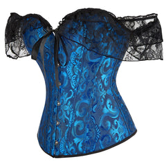 Black And Blue Corset Top