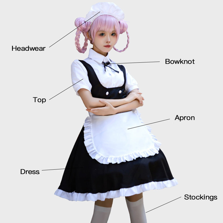 Black And White Maid Dress