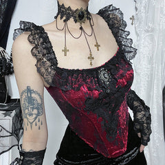 Gothic Red Corset Top