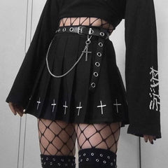 Femboy Pleated Skirt With Cross