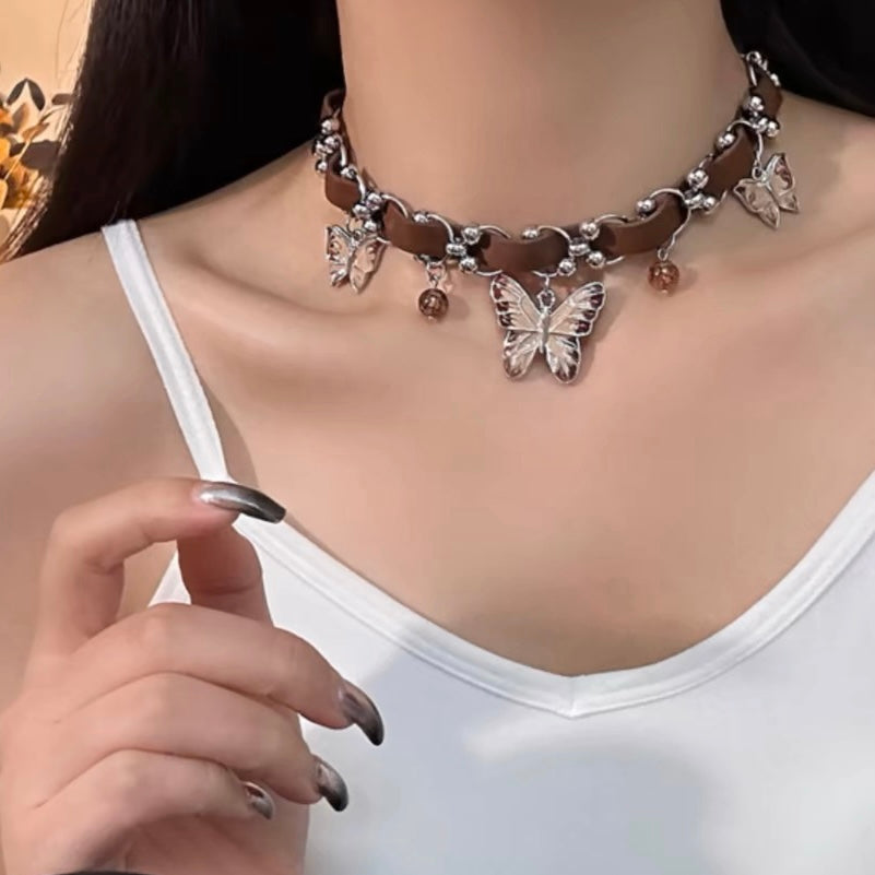 Brown Butterfly Choker