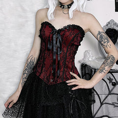 Red Gothic Corset Top