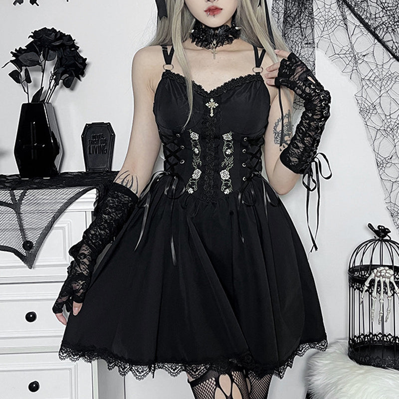 Gothic Black Sundress