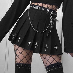 Femboy Pleated Skirt With Cross