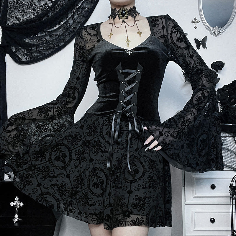 Gothic Style Dress Long Sleeve