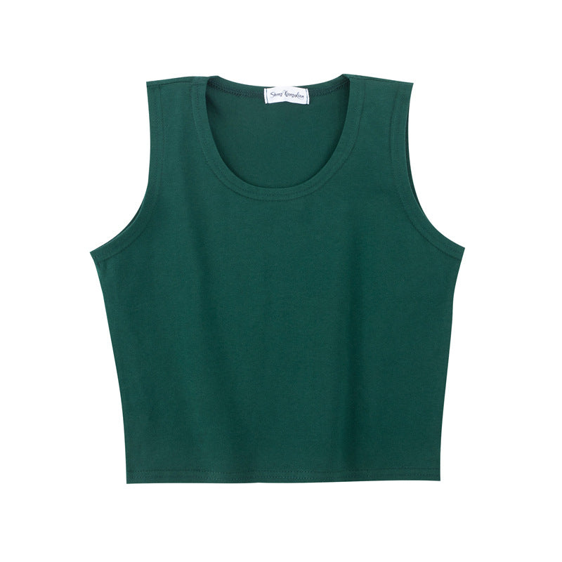 Solid Crop Tank Top