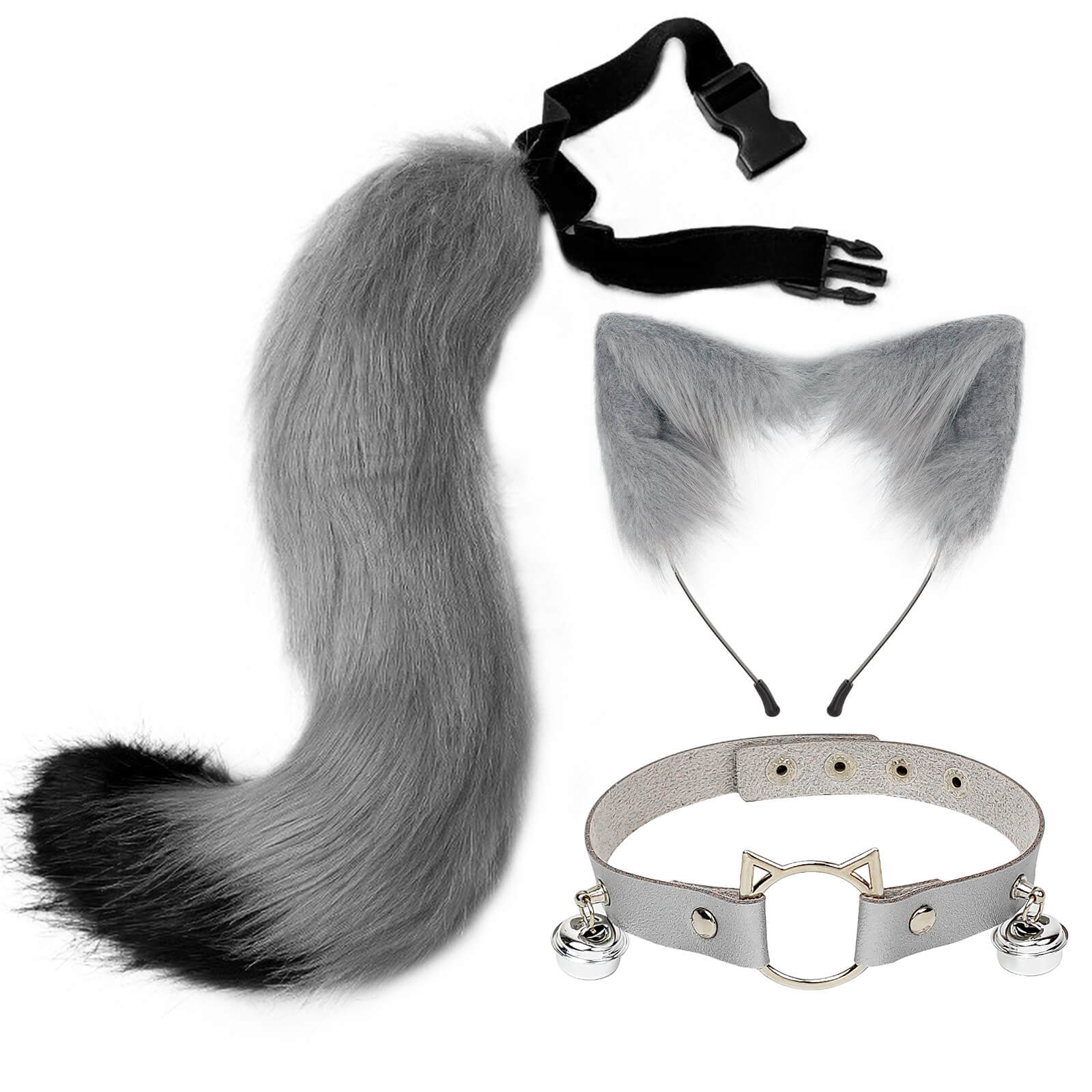 Cat Ears And Tail With Collar Set