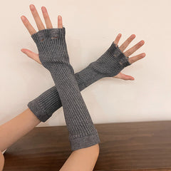 Femboy Fingerless Knit Gloves