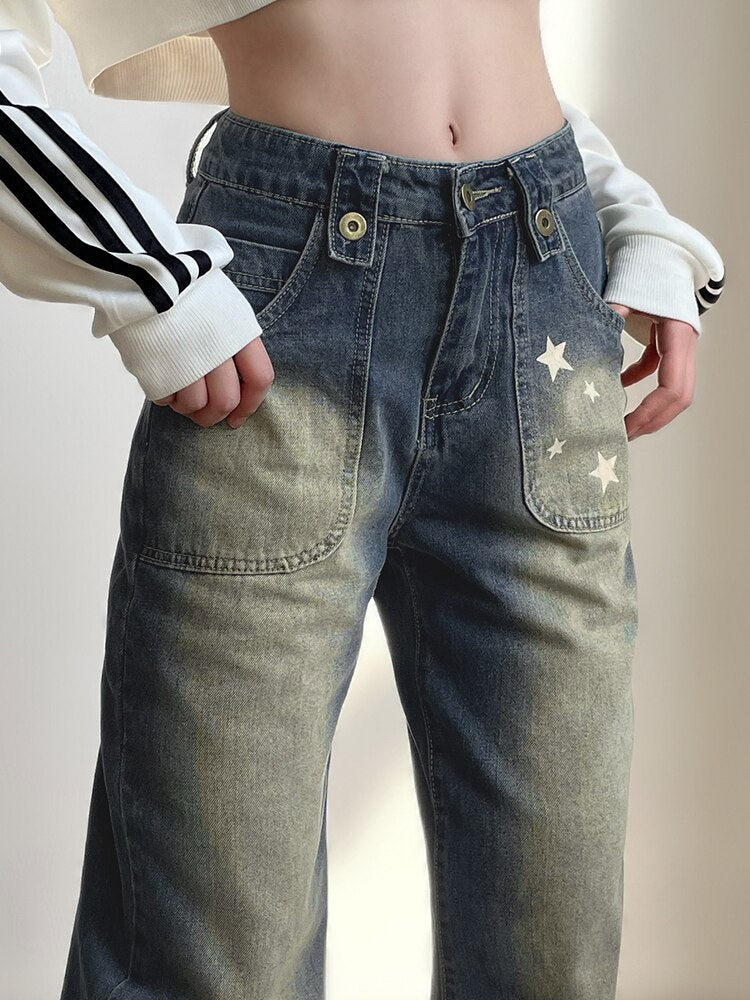 Grunge Y2K Star Jeans