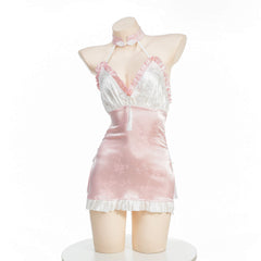 Halter Pink Lingerie Dress