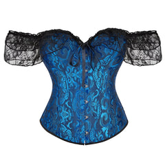 Black And Blue Corset Top