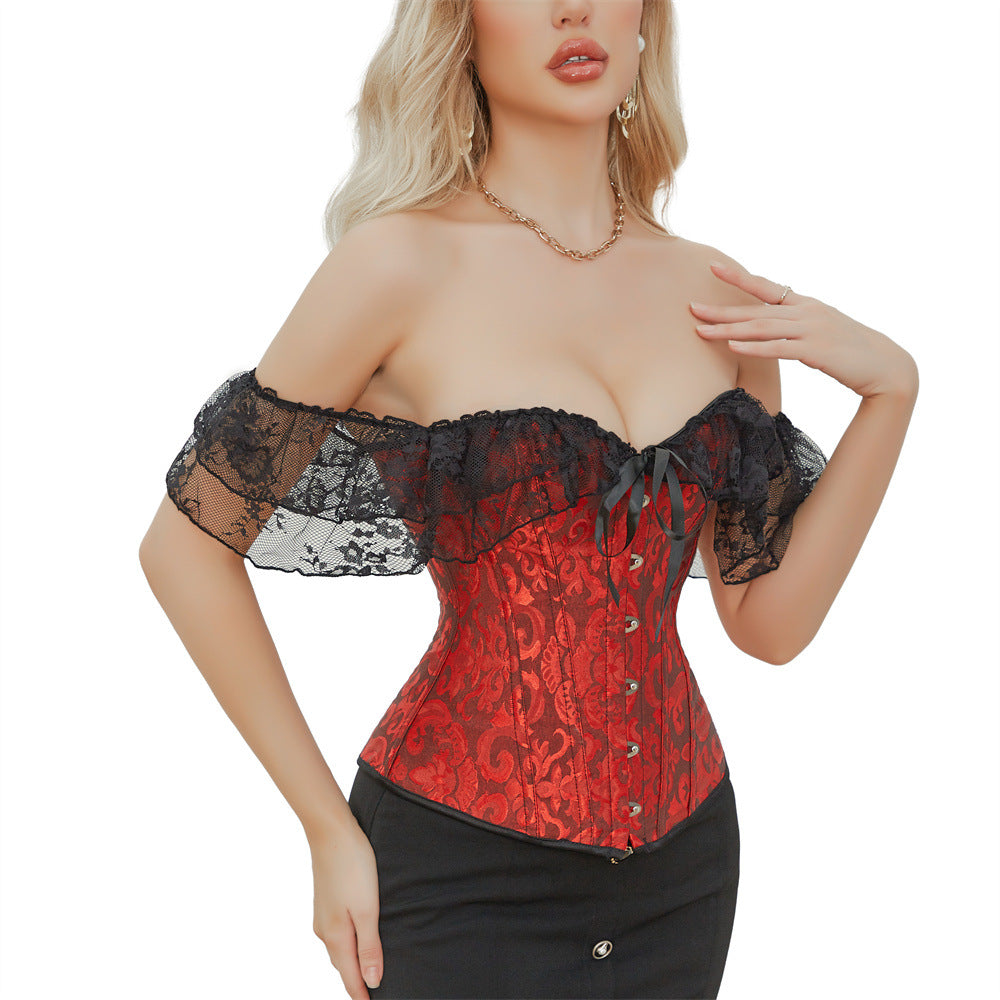 Red And Black Corset Top