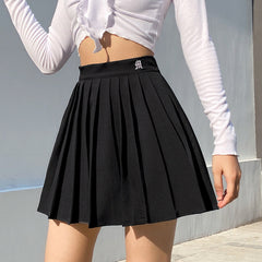 High Waist Pleated Skirt