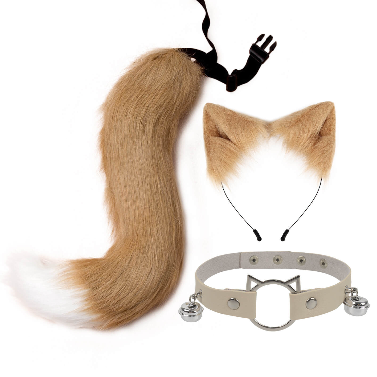 Cat Ears And Tail With Collar Set