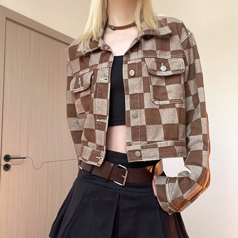 Korean Fashion Brown Denim Jackets