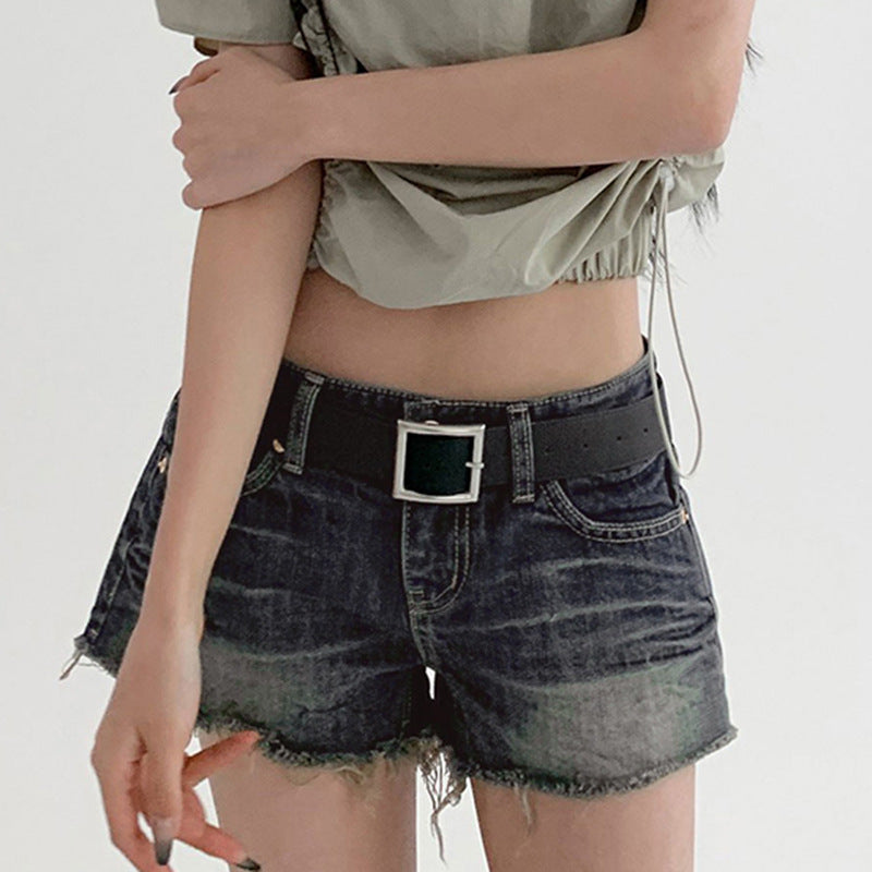 Low Waist Denim Jean Mini Shorts