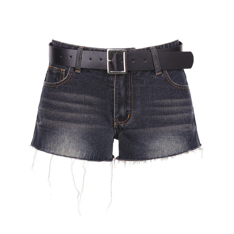 Low Waist Denim Jean Mini Shorts